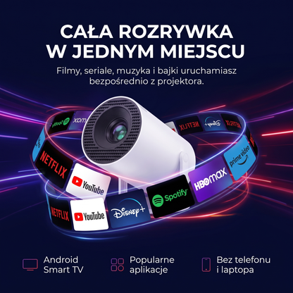 Zamień ścianę lub sufit w ekran 130 cali
